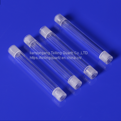 Quartz Tube With Thread Mouth At Both Ends Screw Stread Quartz Glass Tube photo-3