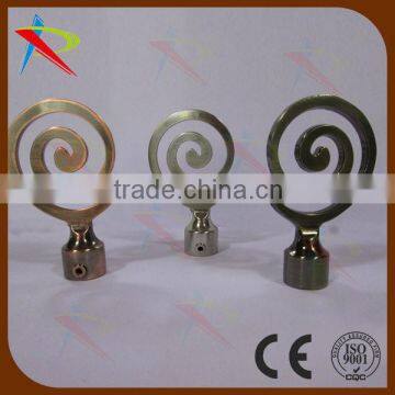 Guangzhou three color curtain rod finials style match 19mm rod .pipe