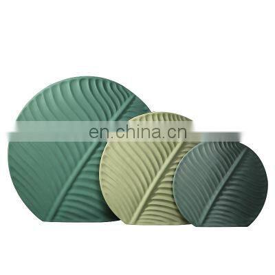 Nordic INS Style Round Figurines Creative Design Home Decorative Ornament White Abstract Ceramic Flower Vase photo-5