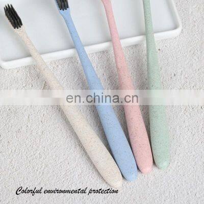 Bioplastic wheat straw toothbrush with charcoal filament