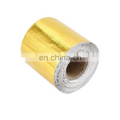 Aluminum Heat Shield Tape Air Intake Insulation Shield Resistant Wrap Reflective Heat Barrier Car Aluminum Reinforced 2\