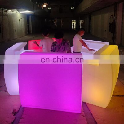 commercial illuminated glow Outdoor light up wine lighting table illuminated led party furniture plastic bar counter