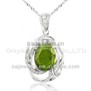 wholesale antique gemstone silver pendant in delecate design