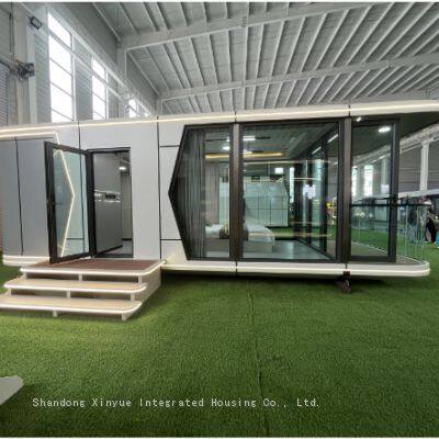 Luxury Space Capsule Container House Mobile Prefab Modular Apple Cabin Pod Home CAPSULE HOMES Movable Hotel With 2 Bedrooms photo-4
