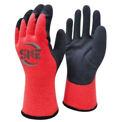 Snellsafety  Fleece Acrylic Latex Foam Coated Winter Cold Resistant Safety Work Glove