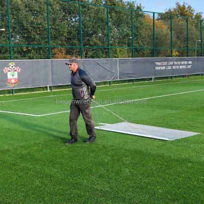 Wholesale 8ftx4ft Custom-Sized Steel Drag Mat Lattice Design Square Expanded Mesh for Odd-Shaped Sand Volleyball Courts Spring