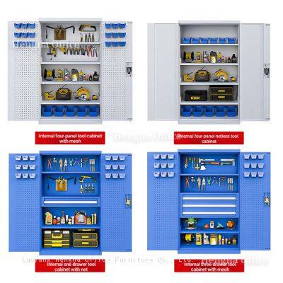 Schwerlastiges Industrie-Werkzeugschrank TC-I237 mit hoher Kapazität zur Organisation und quadratlochigen Pegboard-Türen für Autowerkstätten (4S) photo-4