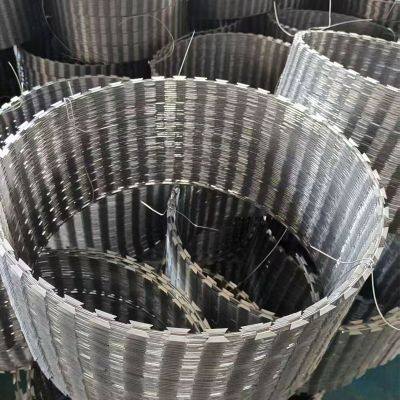 Snake-shaped Barbed Wire Razor Wire Fence With Barbed Wire Razor Mesh, Stainless Steel Barbed Wire Snake Belly Net Razor With Barbed Wire