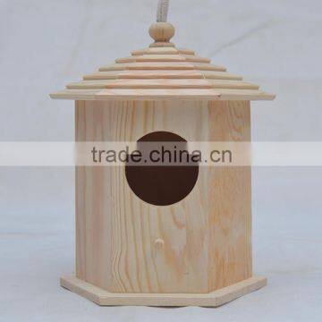 2016 Wholesale garden small wood crafts bird house