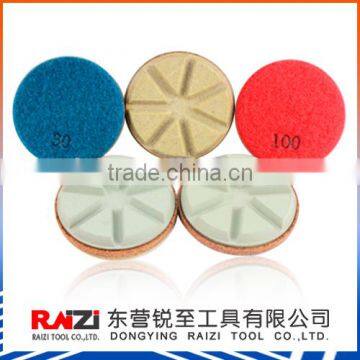 Transitional ceramic polishing pad