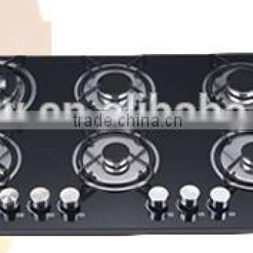 good design five burners glass gas hob