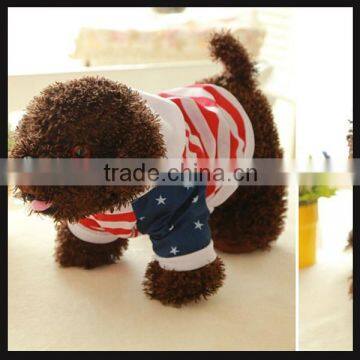 black color dog plush toys with cute cloth