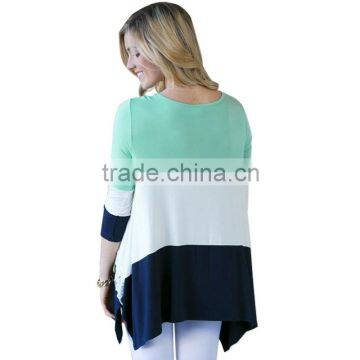 Designer Western Irregular Pastel Color Patchwork Colorblock Bohemian Women Lace Ladies Tops photo-6