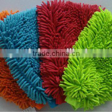 Microfiber chenille car cleaning glove mitt