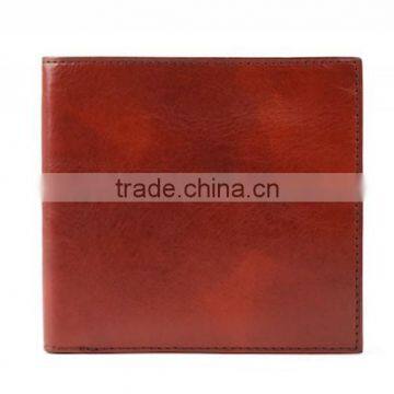 Genuine Leather Best Selling Slim Brown-Red Bifold Classical RFID Blocking Secure Leather Wallet For Men Quality Choice photo-2