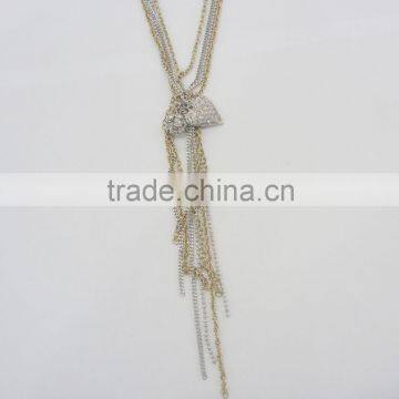 FASHION MULTI ROW HEART,FIREBALL LARIAT CHAIN NECKLACE photo-2