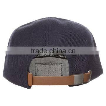 Leather Strap Closure Camping Hat / Made in Guangjia 5 Panel / Snapback Hat photo-4