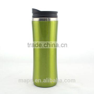 double wall stainless steel auto mug/travel mugs with PP lid