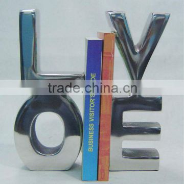 Cast Aluminum Decorative Love bookend , Table top, Desktop for Home, Hotel, Restaurant, Office Decoration