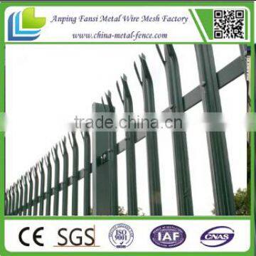 2mm W section metal palisade looks best galvanized powder coated palisade fencing