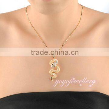 Best Selling Products Crystal Women Gold Snake Necklace photo-6