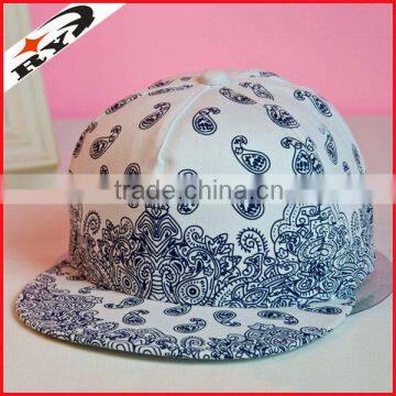 Printing 100% cotton snapback cap for men and women