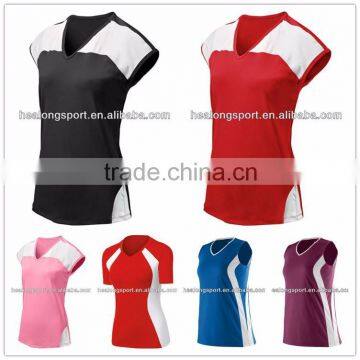 contrast color volleyball suit , blank volleyball t shirt, OEM volleyball uniform, sublimation volleyball team uniforms jerseys