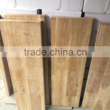 brushed American white oak stair covers