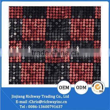 two color sequin paillette fabric for shoe material