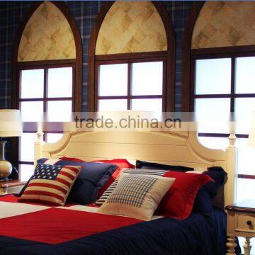 American White Wedding King Size Bed With Solid Wood Material AET-TX1N photo-2