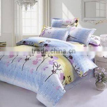 microfiber 100% polyester fabric brushed fabric with floral printing for bedsheet home textile/3D bed sheet fabric