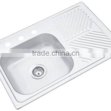 800x520mm Left Bowl Sation Finish Stainless Steel Kitchen Sink Hot Sale for South America