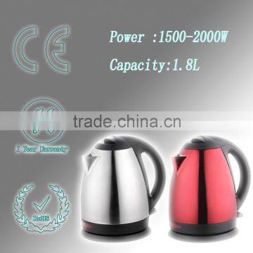 The Fashion Design Low Price Home Appliance and Efficient Stainless Steel Mini Electric Water Kettle