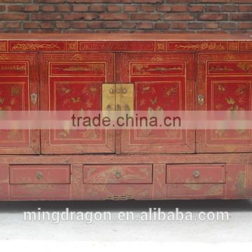 Asian Antiques Hand Painted Dongbei Cabinet