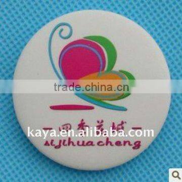 Lovely children rubber badge with flower shape