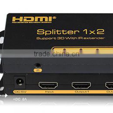 HDMI 1.4 1x2 Splitter with IR Supports 3D