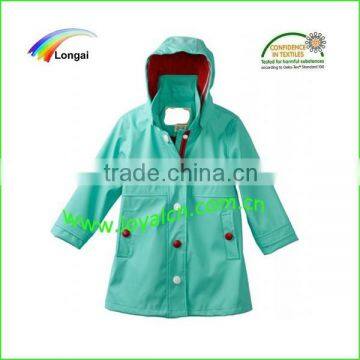 girl school long plain waterproof sleeveless waterproof jacket