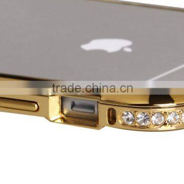 Luxury Metal Material Bumper With Bling Bling Diamond Edged Ex Frame 360 Protective Cell Phone Cases for Iphone6 photo-5