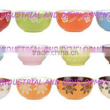 full color bowl,all different colored bowl,inside printed bowl