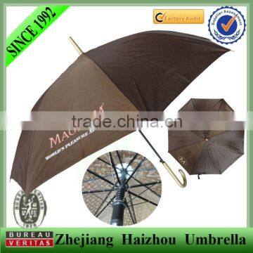 24'' double layer high quality J shape handle stick/straight gift umbrella