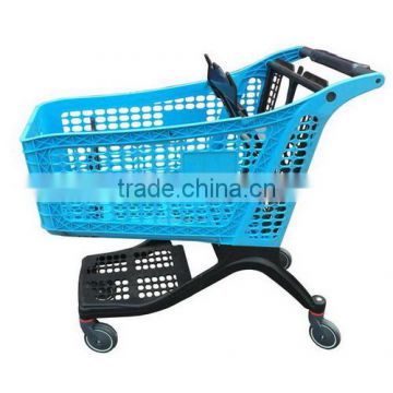 Pure Plastic Hot Sale collapsible Shopping cart with chair