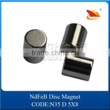 Permanent N35 neodymium cylinder magnet for sale