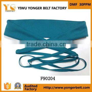 Beautiful Pink Bowknot Designs Fashion Lady Elastic Garment Fabric Belt photo-2