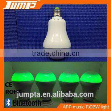 Factory cheapest good quality hot sale RGB color changing bluetooth APP LED bulb speaker
