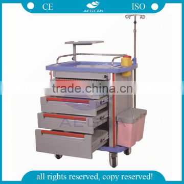 with 5 drawers AG-ET001A1 medicall medication for abs plastic hospital trolley