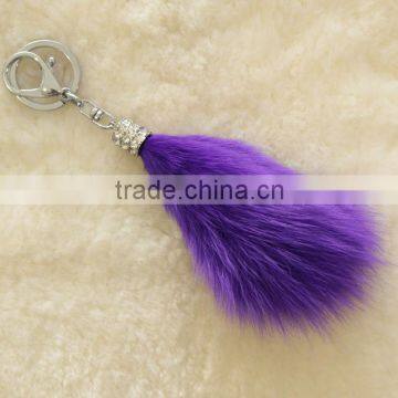 Many Colors Fox Tail Fur bag charm