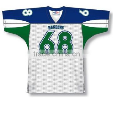 Polyester Spandex custom Sublimated Rangers American Football Jersey/Shirt