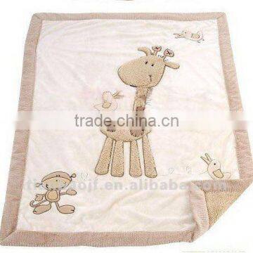 Super micro baby blanket with applique 0803