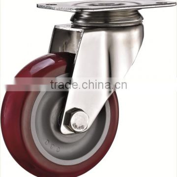 304 Stainless Steel Medium duty Casters with PU Wheel