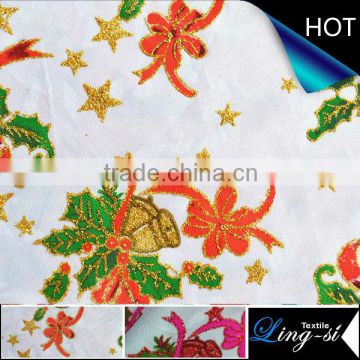 Poly Satin Christmas Printed Fabric Design 247